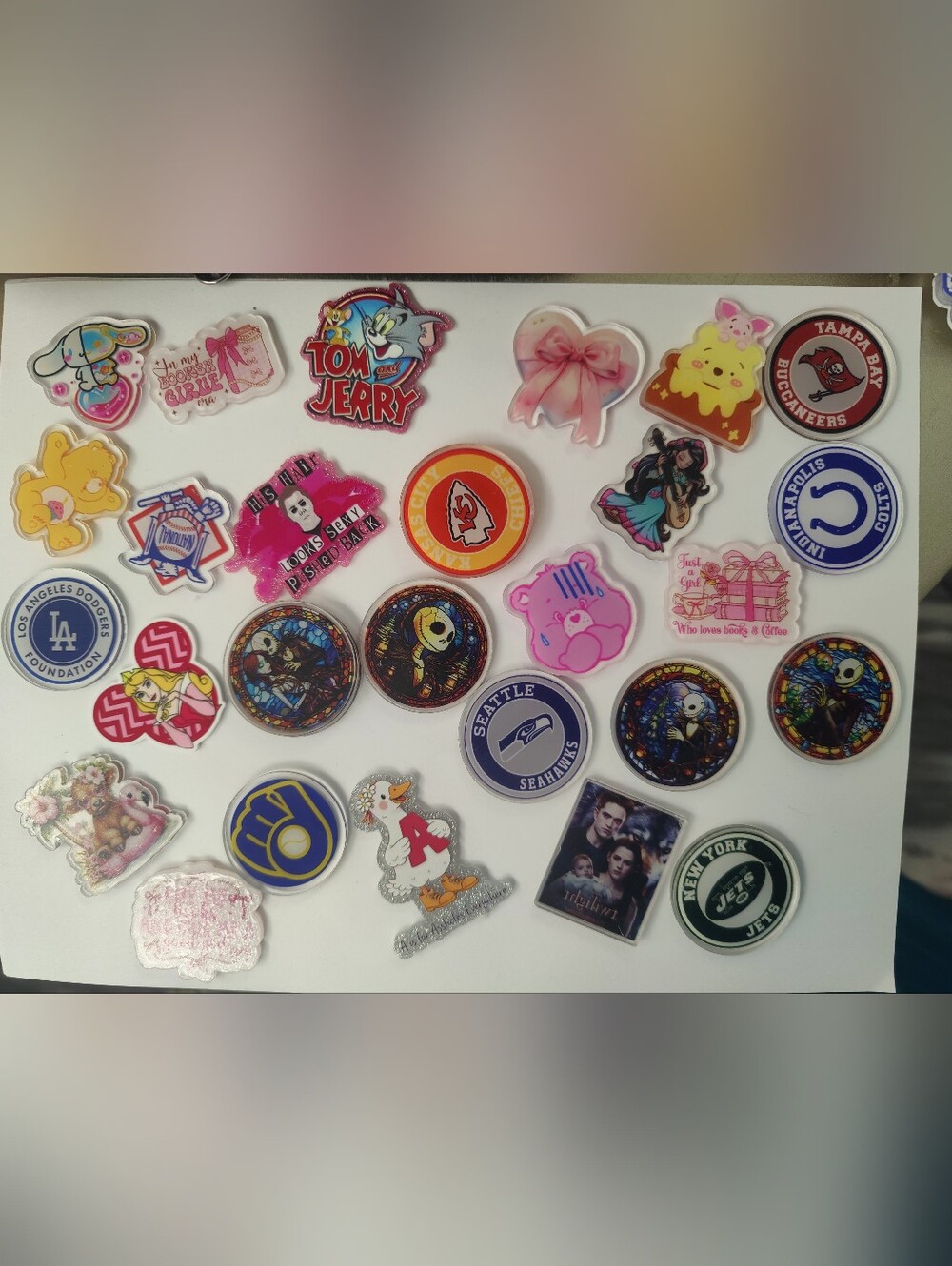 Flatback Acrylics with Colorful Character & Sports Logos
